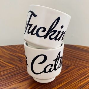 F***ing Cats Ceramic Teacups (2)